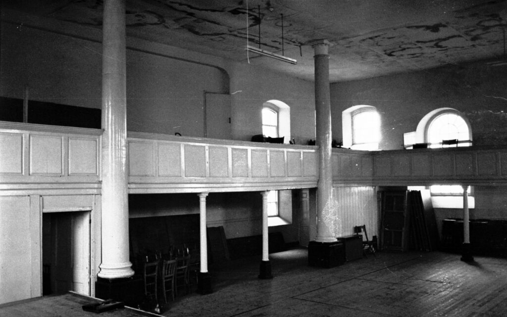 Archive photo of the inside of the Tabernacle, 1960s

