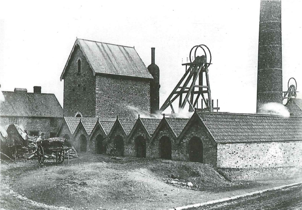 Black and white image of St Gabriels Colliery